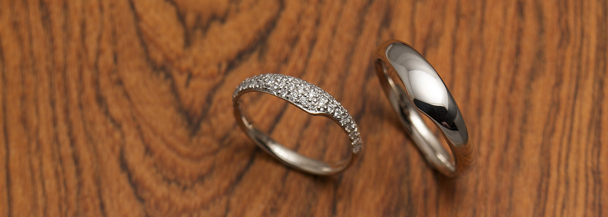 パヴェの結婚指輪